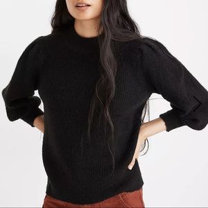 Madewell Eaton Puff-Sleeve Pullover Sweater Sz M